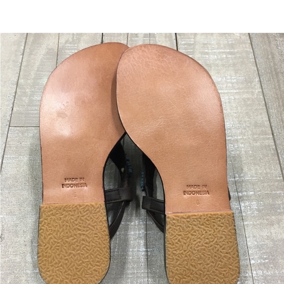 Mystique Boutique Slingback Thong Leather Sandals - Picture 5 of 6